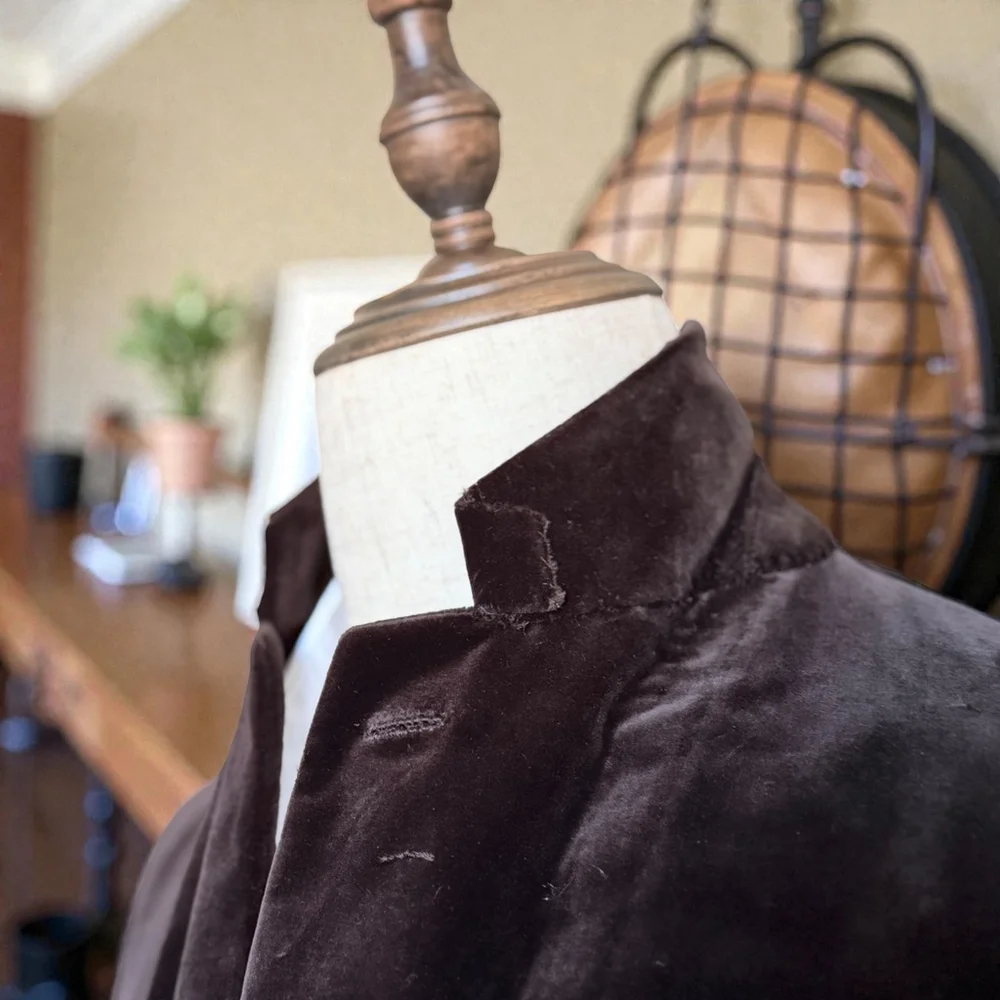 RARE - Caruso for Zero Camoshita Brown Velvet Suit - Handmade Italy - IT48/US38